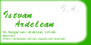 istvan ardelean business card
